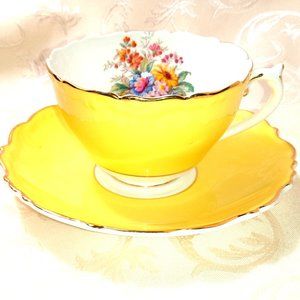 COALPORT CUP & SAUCER - 1950'S VINTAGE